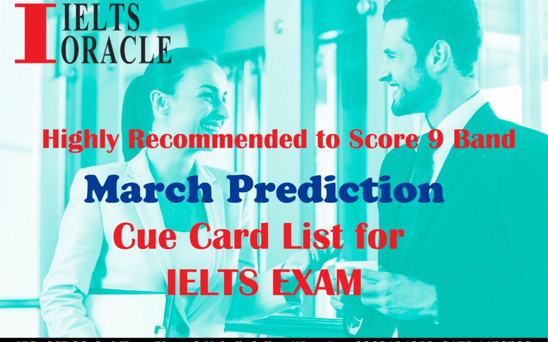 IELTS Speaking cue card prediction March