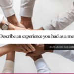 describe an experience you had a member of team