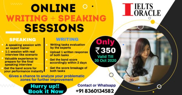 IELTS Online speaking + Writing session