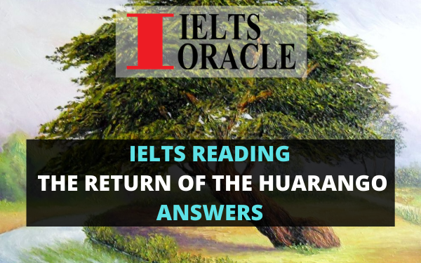 The return of the huarango Answer | Ielts Reading Cambridge 15 Test 4 Answers